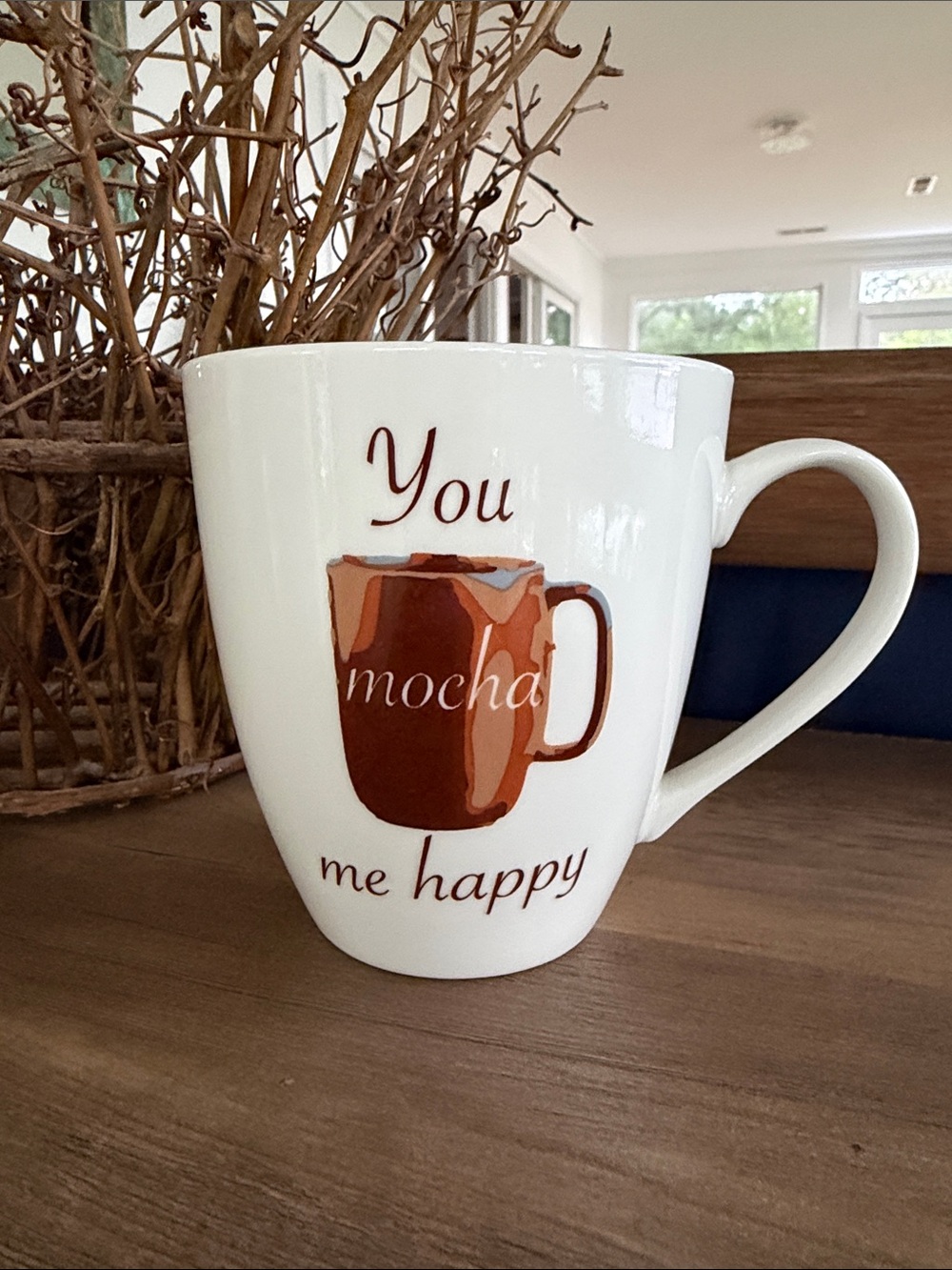 Pfaltzgraff White Mug 'You Mocha Me Happy'